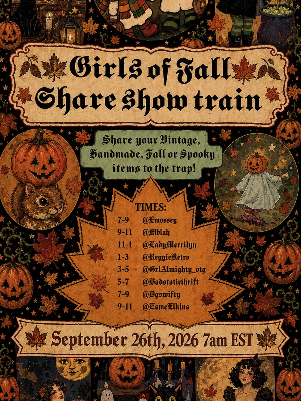Girls of Fall share show flyer! like to be alerted when we go live!